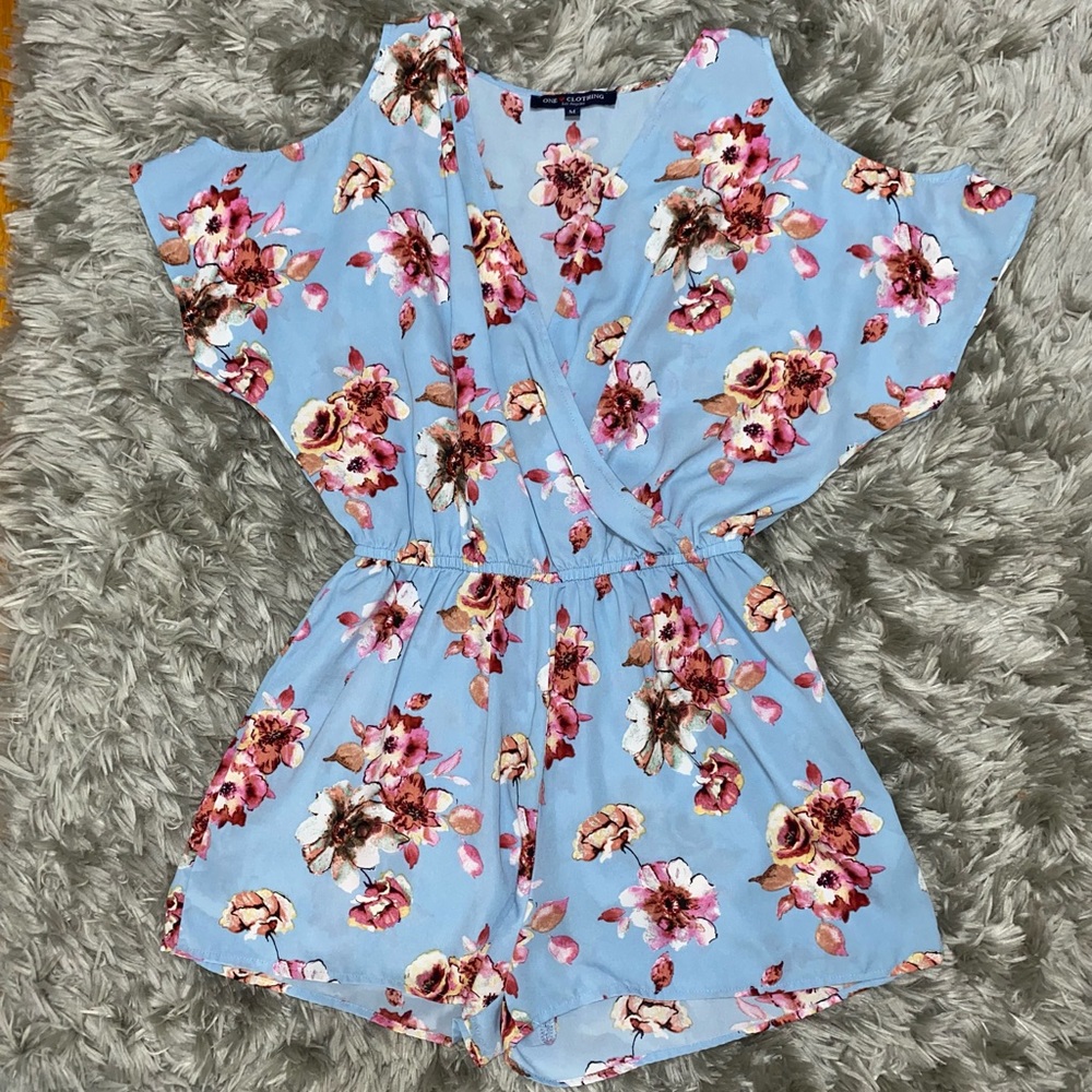 Floral Cold Shoulder Romper